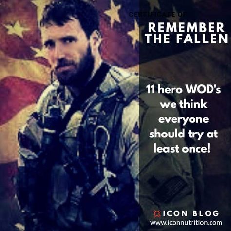 What is a CrossFit Hero WOD? Good question. Fellow CrossFitters name a number of WODs after fallen service personnel. One of the best known is ‘Murphy,’ named after a 29 year old U.S. Navy Lieutenant called Michael Murphy who died in Afghanistan in 2005. A Hero WOD is therefore about honoring a fallen hero. Be warned, however; some of them (in fact all of them) are designed to put you in a world of hurt and make you question w Hero Wods Workouts, Hero Crossfit Workouts, Crossfit Hero Wod, Murph Workout Crossfit, The Murph Workout, Hero Workouts Crossfit, Crossfit Chipper Workouts, Veterans Day Workout, Hero Wod Crossfit Workout