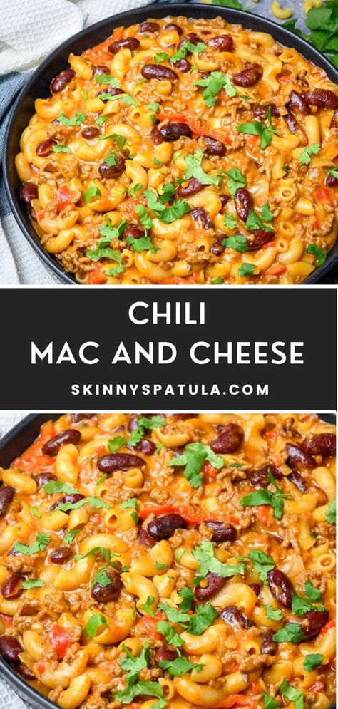 Chili Mac and Cheese Veggie Chili Mac, Healthy Chili Mac And Cheese, Chili Mac Healthy, Healthy Chili Mac Recipe, Turkey Chili Mac And Cheese, Ground Turkey Chili Mac, Vegetarian Chili Mac And Cheese, High Protein Chili Mac, Ground Turkey Mac And Cheese