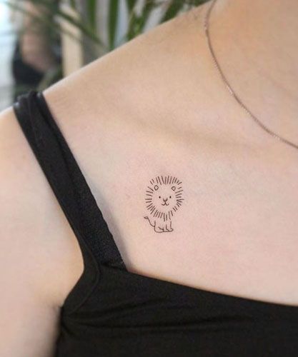 Tiny Lion Tattoo For Women, Small Lion Tattoo For Women, Tiny Tattoos Ideas, Small Leo Tattoo, Tattoos Ideas For Women, Small Lion Tattoo, Tiny Flower Tattoos, Leo Tattoo Designs, Tiny Tattoos For Women