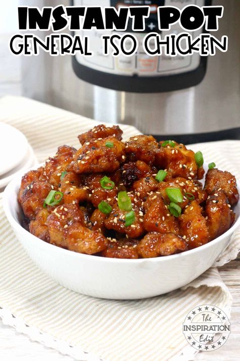 Instant Pot General Tso Chicken, Instapot Duo Crisp, Instapot Duo, Duo Crisp Recipes, Tso Chicken Recipe, Instant Pot Orange Chicken, General Tao Chicken, Instant Pot Asian Recipes, Instant Pot Ideas