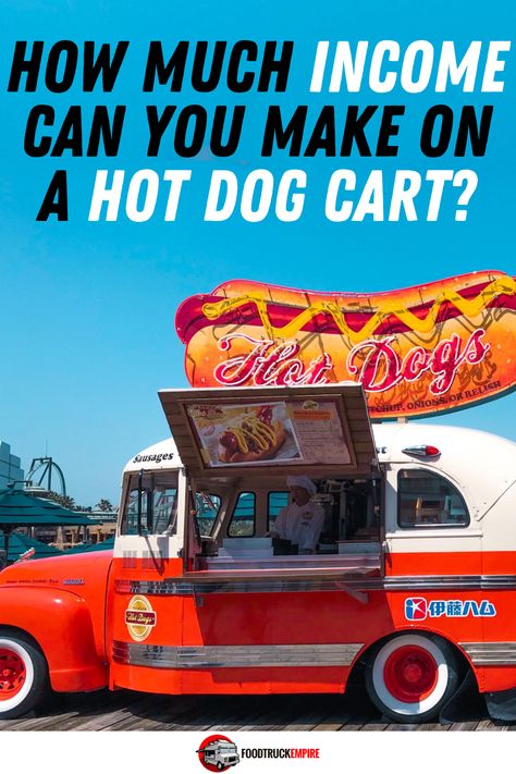 How Much Income Can a Hot Dog Cart Really Make? The Real Answer. Unique Hot Dogs, Hot Dog Restaurants, Gourmet Hot Dogs, Dog Cart, Hot Dog Toppings, Dog Trailer, Hot Dog Bar, Fresh Squeezed Lemonade, Hot Dog Cart