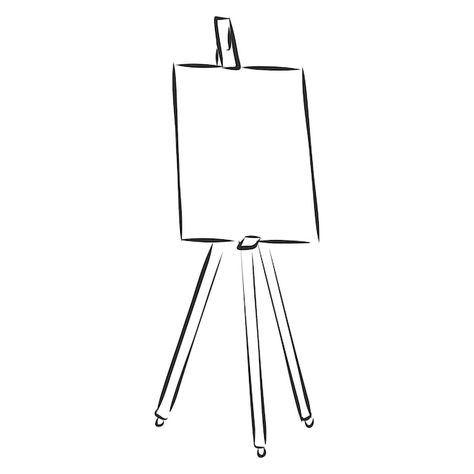 Vector easel with empty canvas doodle st... | Premium Vector #Freepik #vector #artboard #sketch-art #drawing #sketch-design Easel Drawing, Painting Stand Drawing, Art Easel Drawing, Easels, Canvas Easel, Sketch Easel, Diy Easel Stand For Painting Easy, Mini Canvas And Easel, Empty Canvas