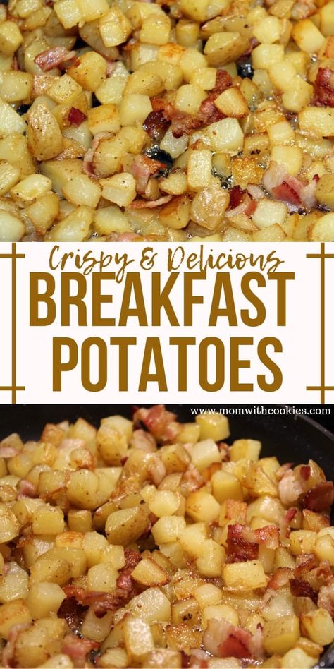 Breakfast Potatoes Hashbrown, Easy Breakfast Potatoes, Potatoes Obrien, Cheesy Breakfast Potatoes, Breakfast Potatoes Recipe, Potatoes Breakfast, Crispy Breakfast Potatoes, Breakfast Potatoes Skillet, Potatoes With Bacon