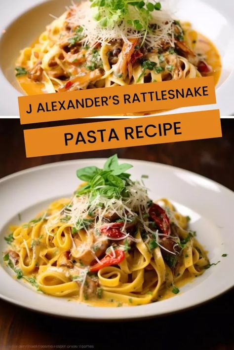 Last Updated on October 10, 2023 J Alexander’s is a popular American restaurant chain known for its elevated dining experience and delicious menu offerings. One of their standout dishes is the iconic Rattlesnake Pasta, a creamy and flavorful pasta dish that has become a fan favorite. In this article, we’ll show you how to recreate ... <a title="J Alexander’s Rattlesnake Pasta Recipe – Hungarian Chef" class="read-more" href="https://hungarianchef.com/j-alexanders-rattlesnake-pasta-... Rattlesnack Pasta Recipe, J Alexander Recipes, Rattlesnake Pasta 54th Street, J Alexanders Rattlesnake Pasta Recipe, Rattlesnake Pasta Recipe, Tagliatelle Pasta Recipes, Rattlesnake Pasta, Ab Recipes, Tagliatelle Recipe