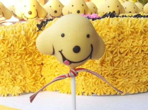 Spot the Dog Children's birthday cake and matching cake pops - Spot the Dog cake pop Spot The Dog Birthday Party, Butter Icing Cake, Dog Baby Shower Theme, Dog Parties, Spot The Dog, Dog Themed Birthday Party, Dog Baby Shower, First Birthday Cookies, Cake Pop Designs