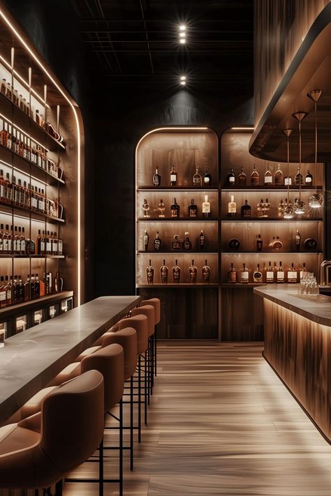 23 Whiskey Lounge Inspirations - Remodr Long Front Porch, Bar Lounge Room, Whiskey Lounge, Bourbon Room, Whiskey Room, Modern Restaurant Design, Home Bar Rooms, Pub Design, Whisky Bar