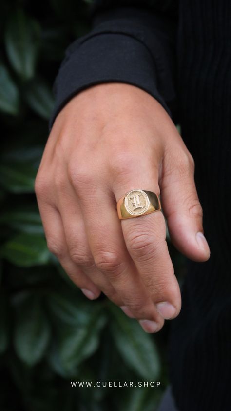 Modern Gold Ring, Men Wear, Gold Signet Ring, Custom Jewelry Design, Gold Jewellery Design, Signet Ring, Stacking Rings, Initial Necklace, Custom Rings