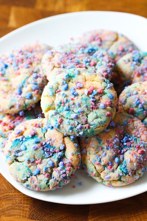 Cotton Candy Recipe, Mmm Cookies, Candy Cookies Recipes, Cotton Candy Cookies, Cotton Candy Cakes, Cotton Candy Flavoring, Gourmet Cookies, Vanilla Cookies, Candy Cookies