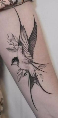 Swift Bird Tattoo, Swallow Tattoo Meaning, Tattoos Birds, Birds Drawings, Bird Shoulder Tattoos, Sparrow Tattoo Design, Swallow Tattoo Design, Swift Bird, Bluebird Tattoo