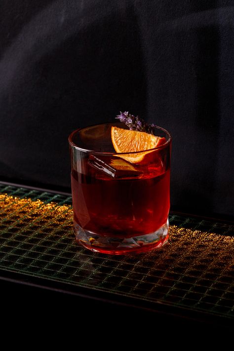 Negroni Week - Campari on Behance Cocktail Dark Photography, Restaurant Cocktail Photography, Negroni Cocktail Aesthetic, Fine Dining Cocktails, Negroni Photography, Red Food Photography, Negroni Aesthetic, Fine Dining Photography, Campari Cocktail