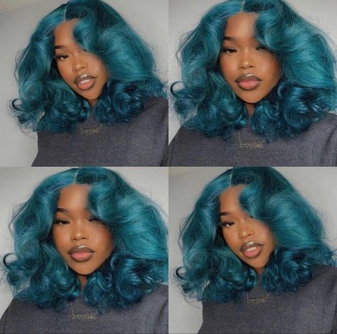 Hair Colorful, Frontal Wig Hairstyles, Sew In Hairstyles, Creative Hair Color, Dyed Hair Inspiration, Dyed Natural Hair, Pelo Afro, Short Hair Wigs, Pretty Hair Color