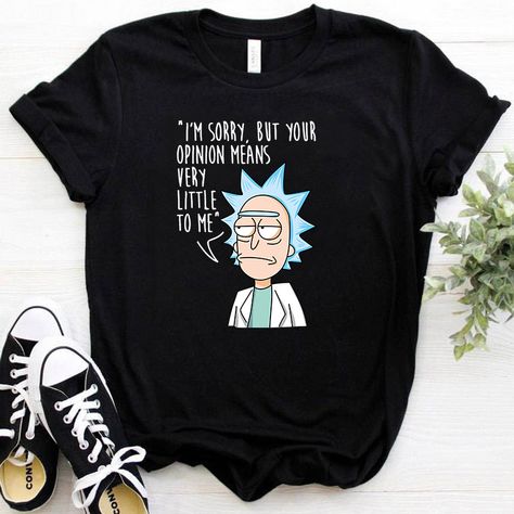 morty shirt Rick And Morty Merch, Rick Y Morty, Cartoon T Shirt, Tshirt Fashion, Aesthetic Shirts, Embroidered Crewneck, Cheap T Shirts, Fashion Top, Cartoon T Shirts