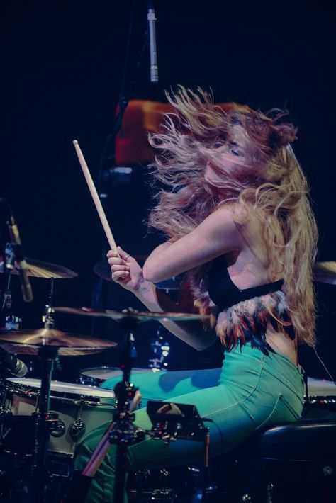 Drummer Reference, Woman Playing Drums, Drummer Pose, Drummer Photoshoot, Women Drummers, Drums Girl, Free Playlist, Drummer Girl, Female Drummer