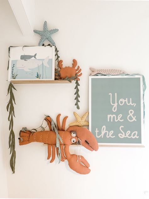 Ocean Kids Room, Nursery Ideas Boy, Coastal Nursery, Big Whale, Ocean Themed Nursery, Beach Nursery, Sea Nursery, Ocean Room, Themed Kids Room