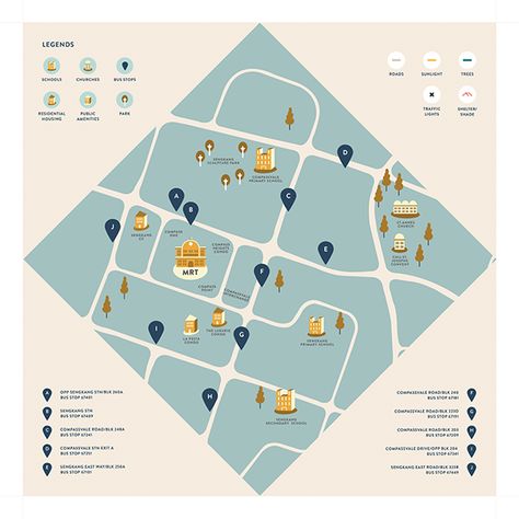 Plattegrond Rapenland Maps Design Illustration, Graphic Map Illustration, Map Design Inspiration, Map Information Design, Illustration Map Design, Cool Map Design, Cute Map Design, Map Legend Design, Map Graphic Design Illustration