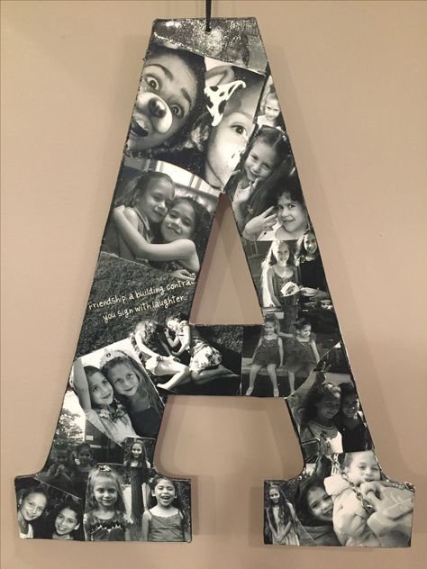 Letter With Pictures Diy, Letter With Pictures, Letter Picture Collages, Letter Photo Collage, Photo Letters, Diy Birthday Gifts For Friends, Creative Gifts For Boyfriend, Framed Photo Collage, Fun Crafts To Do