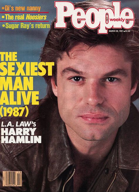 People magazine, March 30, 1987 — The Sexiest Man Alive: Harry Hamlin Delilah Belle, People Magazine Covers, Harry Hamlin, Ace Hood, Movie Magazine, John Krasinski, Cool Magazine, Richard Gere, Denzel Washington