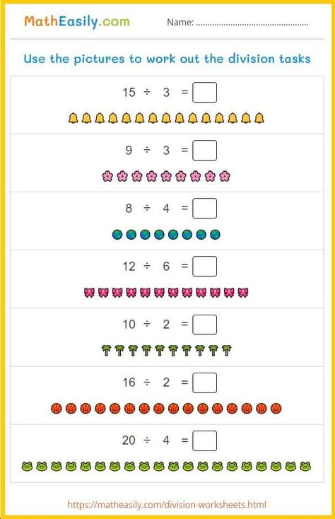 Division with pictures worksheets Division Grade 1 Worksheet, Beginning Division Worksheets, Division For Grade 2 Worksheet, 2nd Grade Division Worksheets, Division Grade 2 Worksheet, Division Worksheets 1st Grade, Division Activity For Grade 2, Division Worksheets Grade 2, Simple Division Worksheets