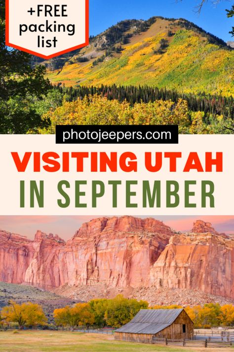 Travel Guide For Visiting Utah in September - PhotoJeepers Places To Go In Utah, Arches Park, Utah Arches, Picking Apples, Visit Utah, Visit Usa, National Park Vacation, Utah Travel, Fall Travel