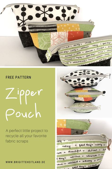 Curved Zipper Pouch Tutorial, Zippered Pouch Pattern Free, Quilted Zipper Bags, Noodlehead Patterns Free, Diy Zipper Pouch Free Pattern, Fabric Pouches Diy Free Pattern, Zipper Bags Tutorial Free Pattern, Zipper Pouch Tutorial Free Pattern, Diy Fabric Pouches