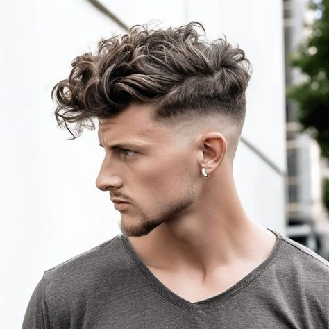 60 Trendy wavy hairstyles men That Are A must In 2024 Men's Wavy Hairstyles, Wavy Hairstyles Men, Undercut Combover, Undercut With Beard, Elegance Hair, Low Skin Fade, Wavy Bangs, Curly Undercut, Top Braid