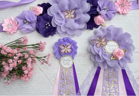 Mom To Be Sash, Baby Shower Sash, Lavender Butterfly, Bridesmaid Sash, Maternity Sash, Baby Shower Girl, Baby Shower Gift Basket, Butterfly Baby Shower, Baby Shawer