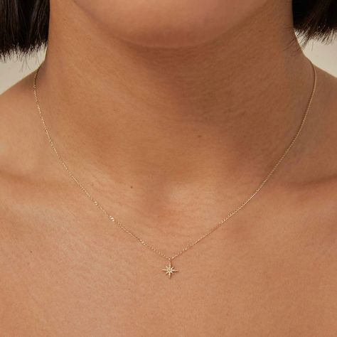 Solid Gold Star Pendant Necklace | Astrid & Miyu Necklaces Gold Star Pendant, Preppy Jewelry, Pretty Jewelry Necklaces, Star Necklace Gold, Mexican Jewelry, Star Pendant Necklace, Casual Jewelry, Jewelry Lookbook, Charm Pendant Necklace