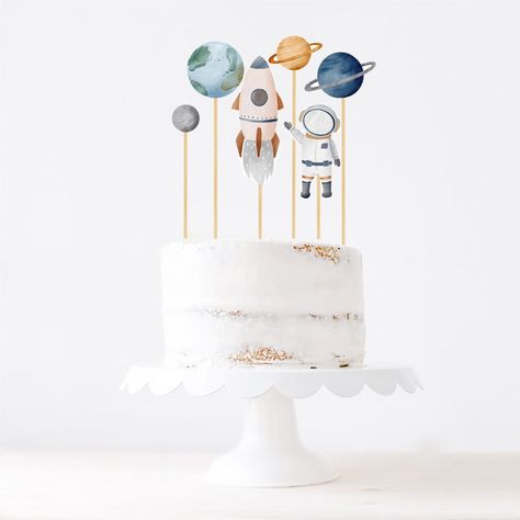 Astronaut Cake, Rocket Cake, Rocket Party, Astronaut Party, Astronaut Birthday, Boho Space, Space Birthday Party, Diy Cake Topper, Space Birthday