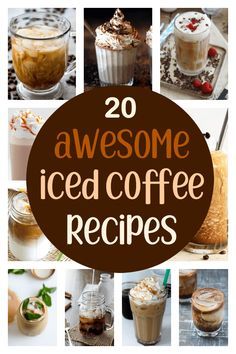 20 Awesome Iced Coffee Recipes #icedcoffee #coffee #drinks Iced Coffee Recipes, Coffee Protein Shake, Cold Coffee Recipes, Iced Coffee Drinks, Easy Coffee Recipes, Coffee Drink Recipes, Ice Coffee Recipe, Starbucks Recipes, Coffee Creamer