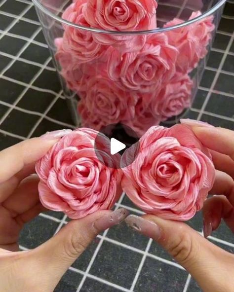 Easy Origami Tutorial, Fake Flowers Diy, Beautiful Paper Flowers, Craft Hacks, Origami Tutorial Easy, Paper Craft Ideas, Paper Flower Decor, Sheets Of Paper, Easy Origami