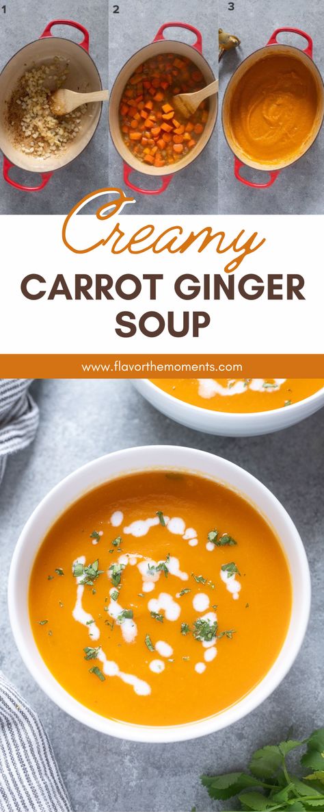 Instant Pot Carrot Soup, Immersion Blender Soups, Immersion Blender Recipes Soup, Immersion Blender Soup Recipes, Soup Immersion Blender, Immersion Blender Soup, Pureed Soup Recipes, Puree Soup Recipes, Vitamix Soup Recipes