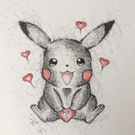 Pokemon - Pikachu. Fantasy Animal drawings form the Movies. By Jimmy Mätlik. Drawing Ideas Animals, Scribble Drawings, Animal Pictures For Kids, People Cartoon, Art Drawing Ideas, Scribble Drawing, Stippling Art, Draw Animals, Draw People