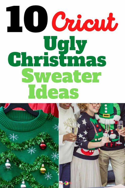 Vinyl Ugly Christmas Sweater, Diy Ugly Christmas Sweater Cricut, Boys Ugly Christmas Sweater Diy, Ideas For Ugly Sweater Contest, Cricut Ugly Sweater Ideas, Ugly Christmas T Shirt Ideas, Holiday Sweater Pattern, Ideas For Ugly Christmas Sweaters, Xmas T Shirt Ideas