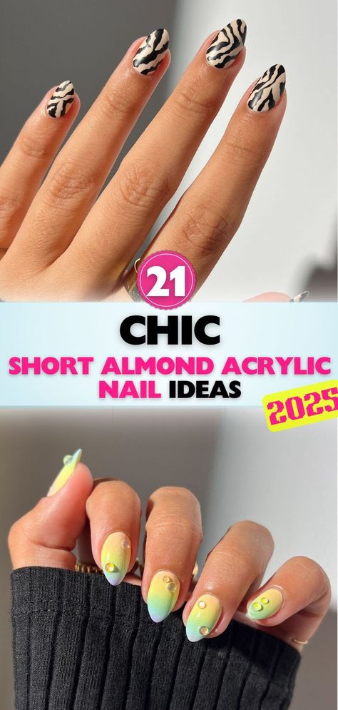 Elevate your nail game with elegant short almond acrylic nail ideas, featuring timeless designs and modern twists. Ideal for a classy and versatile look. Pointed Almond Nails, Almond Acrylic Nail, Acrylic Nail Ideas, Vital Proteins Collagen Peptides, Almond Acrylic, Latest Nail Trends, Vital Proteins, Short Almond, Creative Nail Designs