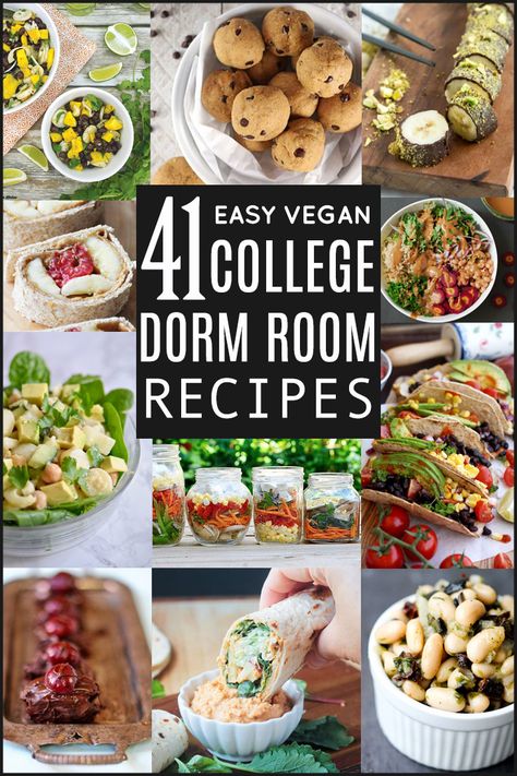 Vegetarian Catering, Dorm Room Recipes, Dorm Room Food, Catering Recipes, Dorm Food, Healthy College, Vegetarian Mains, Easy Breakfast Ideas, Vegan Recipes Videos