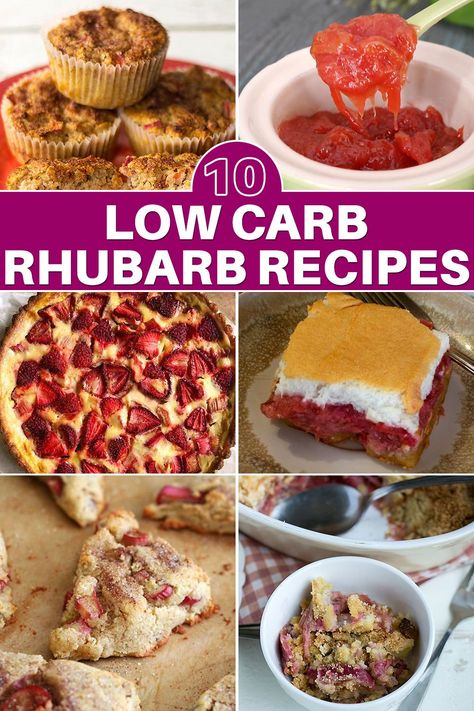 Keto Rhubarb, Low Sugar Dinners, Muffins Cake, Rhubarb Muffins, Medicine Tips, Rhubarb Crisp, Low Carb Low Fat Recipes, Boiled Egg Diet Plan, No Carb Recipes