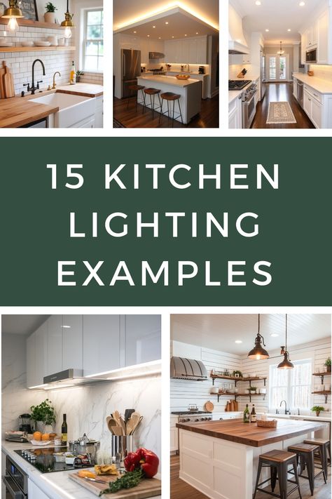 Examples of all the types of kitchen lighting that you can use to super-charge your kitchen. Kitchen Lighting Plan, Kitchen Lighting Inspiration, Light Kitchen Ideas, Eat In Kitchen Lighting, Kitchen Lighting Placement, Kitchen Design Lighting, Lights In The Kitchen, Lighting In Kitchen, Kitchens Lighting