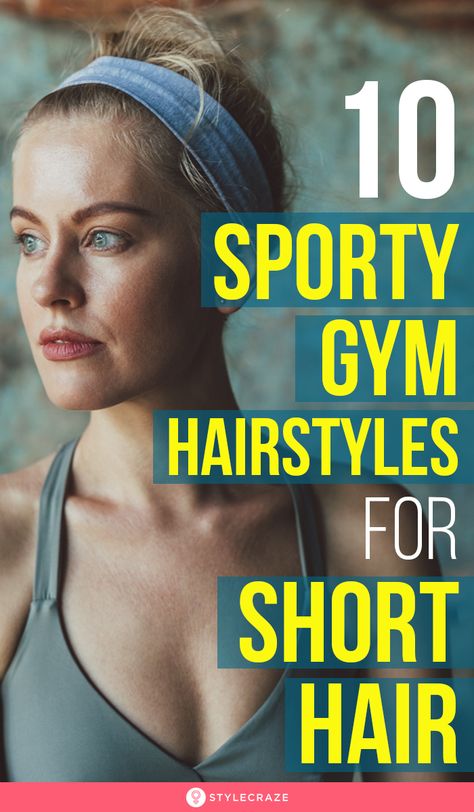 Gym Hairstyles For Short Hair, Sporty Hairstyles For Short Hair, Easy Workout Hairstyles, Running Hairstyles, Headbands For Short Hair, Short Hair Up, Hairstyles Prom, Hairstyles Homecoming, Pulled Back Hairstyles