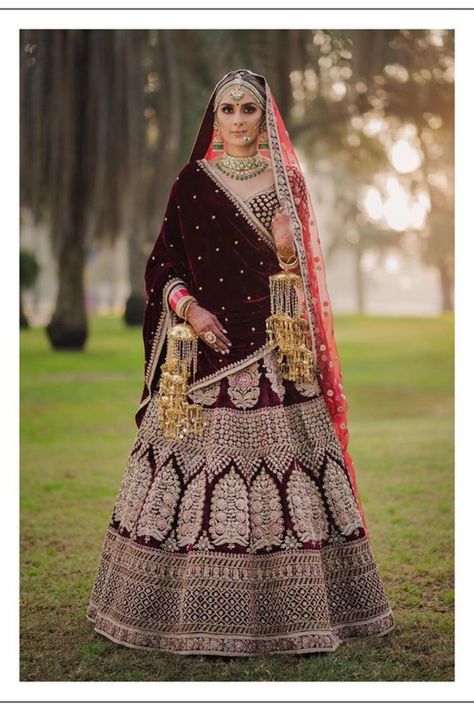 If you are planning a Winter Wedding, then check out these stunning Velvet lehengas by sabyasachi that would not only keep you warm but would make you look exceptionally pretty!! Head to our BLOG for more such wedding fashion inspiration, ideas and trends. #indianwedding #shaadisaga #intimatewedding #sabyasachi #velvetlehenga #lehenga #sabyasachibride #bridallehenga #bridalfashion Beautiful Lehengas, Shadi Dress, Maroon Lehenga, Beautiful Lehenga, Velvet Lehenga, Bridal Lengha, Latest Bridal Lehenga, Lehenga Design, Indian Bridal Photos