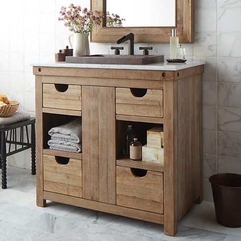 Chardonnay-Wood-Vanity-Base-VNW361 Luxury Bathroom Vanities, 36 Inch Bathroom Vanity, Oak Bathroom Vanity, Bathroom Storage Units, 36" Vanity, Bathroom Vanity Base Only, Oak Bathroom, Bathroom Vanity Base, Reclaimed Oak