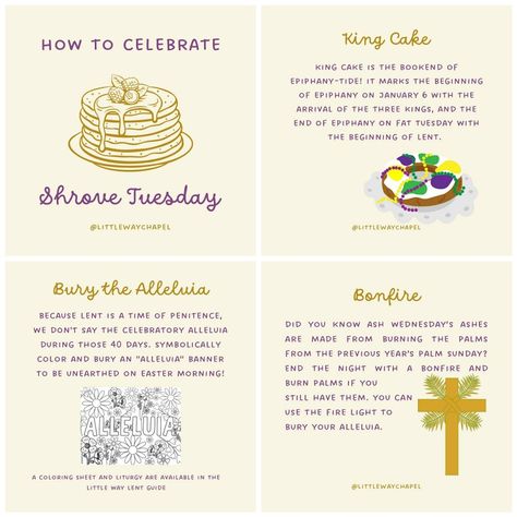 How to Celebrate Shrove Tuesday | King Cake • Bury the Alleluia • Bonfire | Winter | littlewaychapel Bonfire Winter, King Cake Recipe Easy, Beginning Of Lent, Liturgical Living, King Cake Recipe, Mercy Seat, Shrove Tuesday, Ash Wednesday, Easter Parade