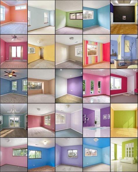 Paint Colours For House Interior, Home Painting Colour Combinations, Colour Combination For Room Walls, Wall Paint Colors Combinations, House Colour Combinations Interior, Bedroom Paint Combination Ideas, Color Combinations For Bedroom Walls, Colour Combinations For House Interior, Small Room Colour Ideas