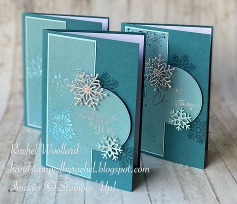 Handstamped by Rachel: Heart of Christmas week 16 - Peacock Snowflake Magic Snowflake Splendor Dsp Stampin Up Cards, Stampin Up Snowflake Splendor Dsp, Snowflake Magic Stampin Up Cards, Stampin Up Snowflake Magic Dsp, Stampin Up Snowflake Wishes, Stampinup Snowflake Wishes, Christmas Week, Specialty Paper, Christmas Stamps