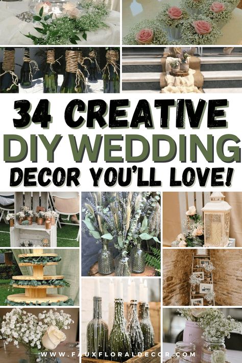 34 DIY Marriage ceremony Decor Concepts That Look Superb Check more at https://howcandothis.com/weddingideas/34-diy-marriage-ceremony-decor-concepts-that-look-superb/ Simple And Cheap Wedding Decor, Groom Decorations Wedding Home Decor, Late Summer Wedding Table Decor, Natural Wedding Decorations Diy, Simple Wedding Style, Things To Diy For Wedding, Cheap Diy Boho Wedding Decor, Simple Cheap Wedding Ideas, Simple Wedding Centerpieces Diy Budget