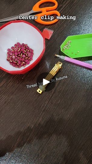 3.7K views · 231 reactions | Tutorial of making center clip 

Dm for orders

Kundan stone finger rings

Silk thread bangles ,hair accessories, tic tacs,center clips can be made on order

Dm for more details

Send you your outfit picture and get your set customized

How to order:

1. Dm us on Instagram @thread_bangles_by_kusuma

2. Send your colour/outfit picture and size of bangles

3. Will give complete details about dispatch and price and shipping

#reelsinstagram #newreel #reelsofindia #trending #trend #centerclip #silkthreadbangles #rawsilkbangles #customized #musthavejewelry #weddingjewellery #smallbusiness #shopsmall #shoplocal #supportlocal #makingvideos #tutorialhandmade #tutorials #diy #diycrafts #handmadejewellery #handmade #hairaccessories #kundanstonerubberband | Handmade Silk Silk Bangles, Kundan Bangles, Silk Thread Bangles, Thread Bangles, Bangles Making, Finger Rings, Silk Thread, Colourful Outfits, Thread