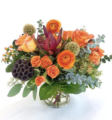 Sista Quotes, Halloween Arrangements, Boxed Flowers, Flower Event, Burgundy And Orange, Saturday Greetings, Fall Centerpieces, Fall Flower Arrangements, Fall Floral Arrangements