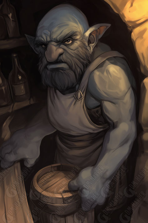 Innkeeper at the Gholbrorn’s Lair Inn & Tavern, Duergar (gray dwarf) of Gracklstugh (Out of the Abyss) Inn Keeper Dnd, Dnd Duergar, Duergar Dnd, Tavern Keeper, Out Of The Abyss, Fantasy Inn, Gnome Dnd, Deep Gnome, Fantasy Shop