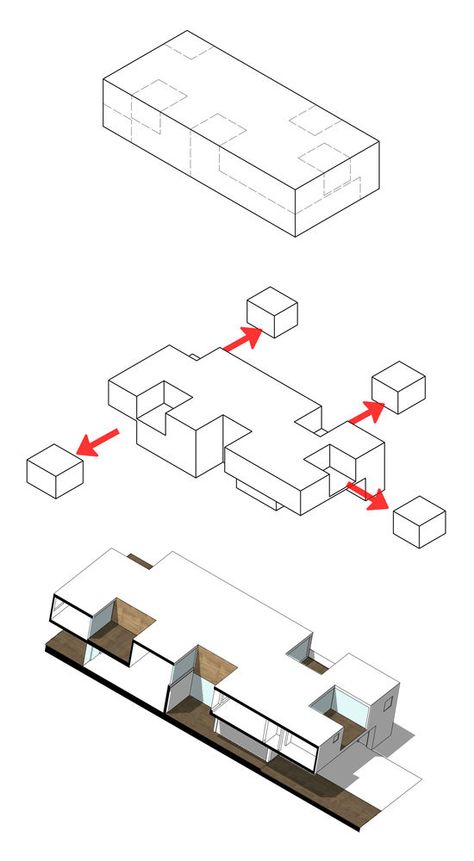 Gallery of Subtracted House / Seinfeld Arquitectos - 21 Plan Concept Architecture, Portfolio D'architecture, Landscape Architecture Diagram, Conceptual Architecture, Architecture Concept Diagram, Architecture Design Sketch, Concept Diagram, Architecture Concept Drawings, Architecture Design Concept