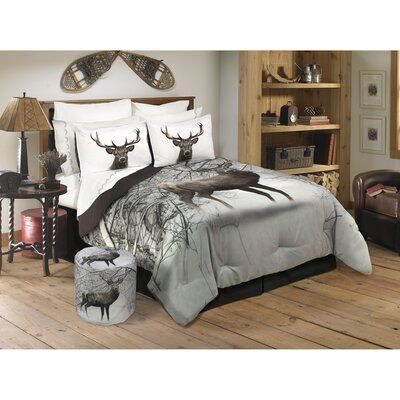 Bedding Double, Mountain Deer, Deer Bedding, Luxury Comforter Sets, Winter Deer, Comforter Bedding, Woodland Deer, Snowy Forest, Twin Comforter