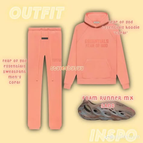 Coral Essentials Hoodie Outfit, Essential Outfits, Cute Online Clothing Stores, Essentials Hoodie, Fasion Outfits, Shoes Outfit Fashion, Cute Lazy Day Outfits, Cute Lazy Outfits, Swag Outfits For Girls